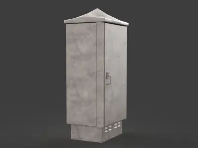 Electrical Box Low-poly 3D model get