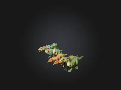 Cartoon Dinosaurs 3D model