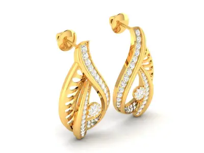 Unique Diamonds earrings 3D print model