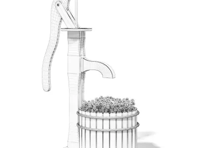 Decorative Water Pump 3D Model 3D model