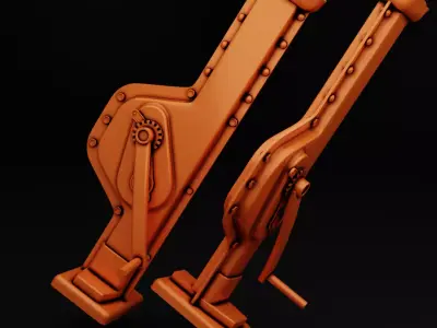 WWII German Tank Car Jack  3D print model