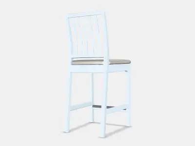 EKEDALEN Bar stool with backrest 3 Low-poly 3D model