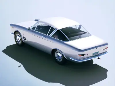Fiat 2300 S Coupe 1961 Low-poly 3D model