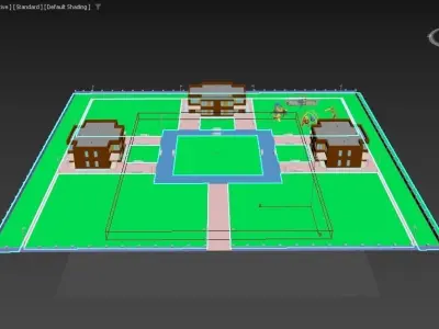 Hotel Motel House residential complex Unreal Engine 5 3D model