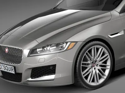 Jaguar XF 2016 bixenon 3D model