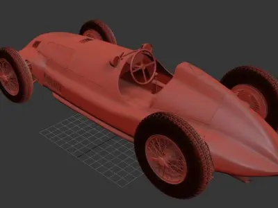 Mercedes Benz W165 Formula Racing Car 1939 3D print model