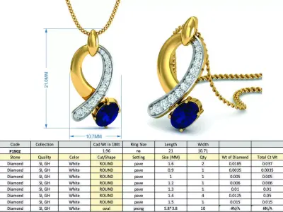 Diamond Locket Set 3D print model order