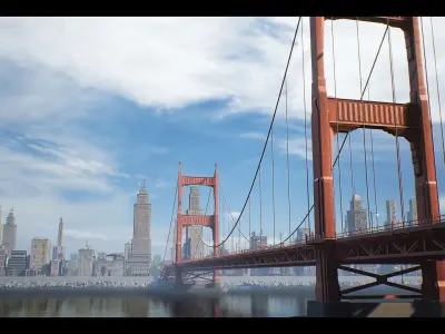 1950s NYC Environment Megapack Modular  Interiors and Characters Low-poly 3D model