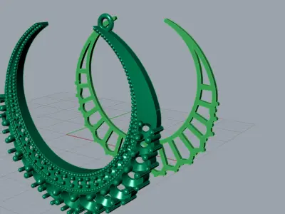 Moon model jewelry pendant jp0269 3D print model