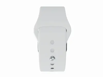 Apple Watch Series 8 Sport Band Silver Stainless Steel Color Low-poly 3D model