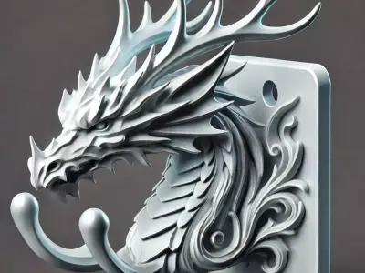 Dragon Head Wall Mount 3D print model