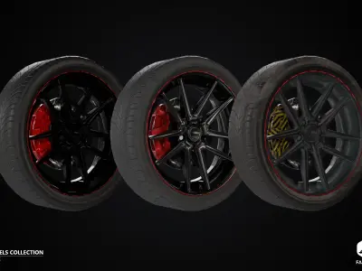 RIMS - Wheels Collection - All Formats Low-poly 3D model