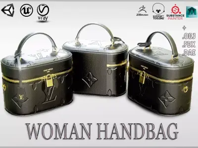 Woman Handbag Louis Vuitton Low-poly 3D model