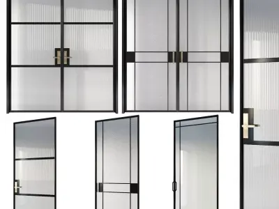 Glamour glass doors collection 3D model