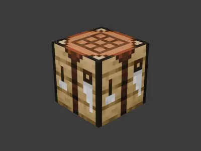 Minecraft Crafting Table Block 3d model Low-poly 3D model