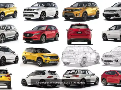 A collection of compact suvs 1 3D Model Pack