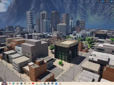 UE5 City Complete Level - DAY and NIGHT Low-poly 3D model