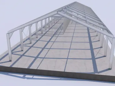 3D Model of Metal Structure Frame MK1 Low-poly 3D model