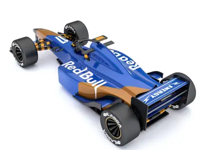 3D Formula 1 car model 02 Low-poly 3D model