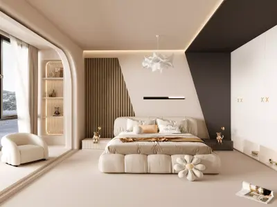 Master bedroom 3D model 3D model