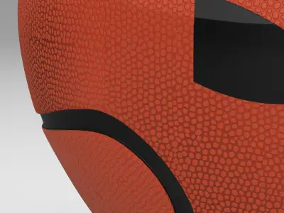 Basketball ball star orange Low-poly 3D model