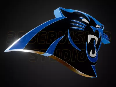 Carolina Panthers logo - Cinematic - 3D print 3D model
