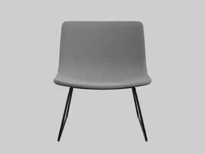 PATO LOUNGE SLEDGE-fabric grey Low-poly 3D model