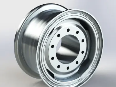 Wheel URAL Tire OI25AM Rim 515-254 3D model