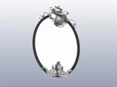 Dracula table of the high vempire mirror and candles 3D model