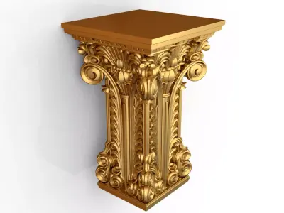 Column capital classic decorative ornament cnc 3d printing 04 3D print model