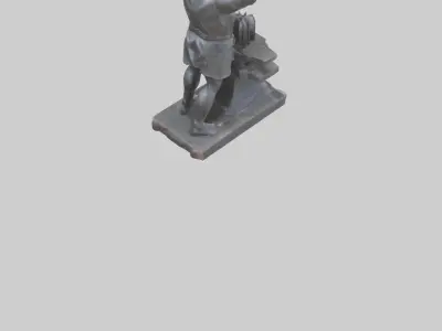 Blacksmith statue model 3D model