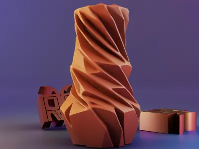 Diamond Pillar Candle Mold 3D print model