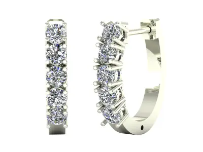 Women Diamond Earrings 3D print model 33