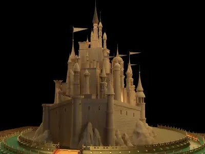 Chinese ancient castle 3D model