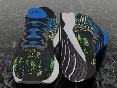 ASICS Mens GT-1000 11 Running 3D SHOES Low-poly 3D model