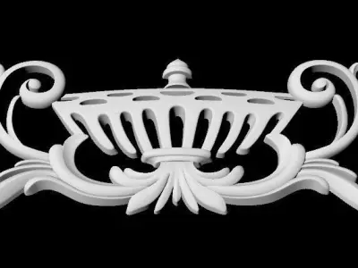Central decor ornament for furniture 3D model 63