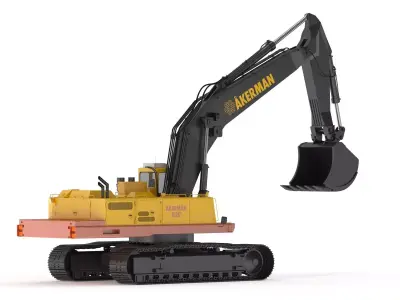 Akerman H25D Backhoe Excavator 3D model