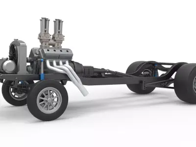 Chassis of Gasser Version 2 Scale 1 to 25 3D print model