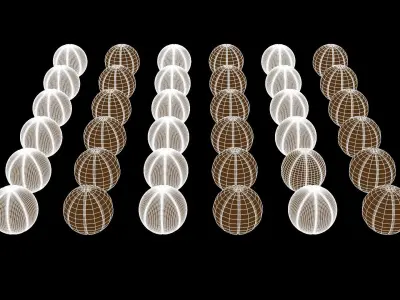 Basketball Ball Collection Low-poly 3D model