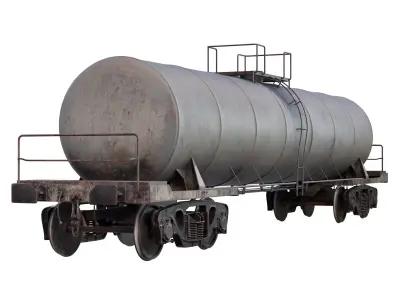 Oil Tank Train Car 3D model
