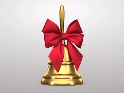 Christmas Bell 01v PBR 3D model