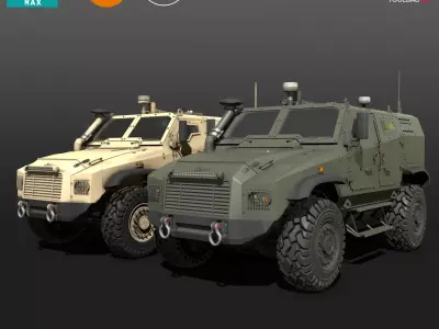 Zetor Gerlach 4x4 ATV Low-poly 3D model