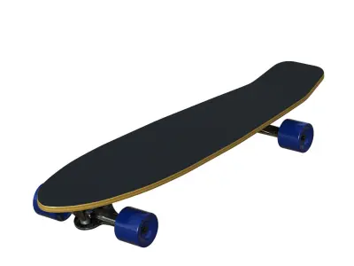 Longboard Low-poly 3D model