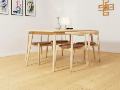 Dining hall interior 3D model