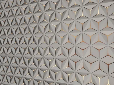 3D Hexagon Panel Low-poly 3D model
