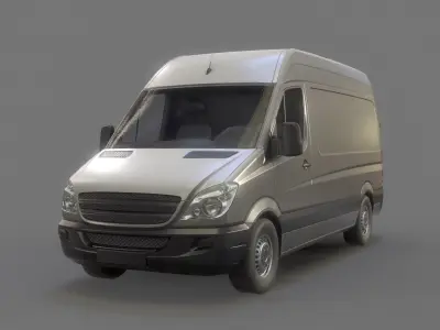 Delivery Van Low Poly Low-poly 3D model