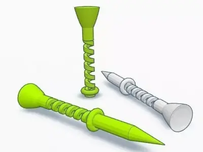 Springy Golf Tee 3D print model