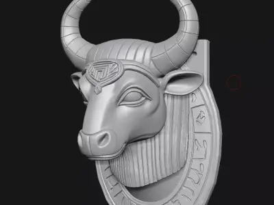 bull head sculpture 3D print model