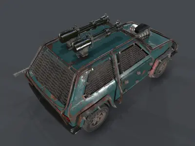 Apocalypse Vehicle  Low-poly 3D model