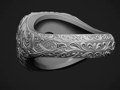 Floral Ring 3 3D print model